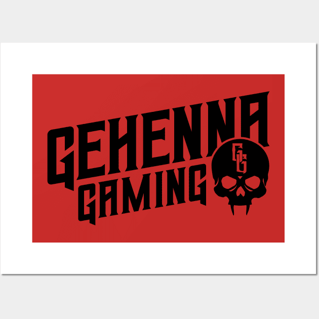 Gehenna Gaming (Black) Wall Art by highcouncil@gehennagaming.com